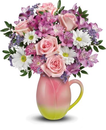 Spring Tulip Pitcher Bouquet