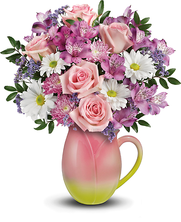 Spring Tulip Pitcher Bouquet