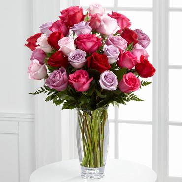 The Captivating Color&trade; Rose Bouquet by Vera Wang