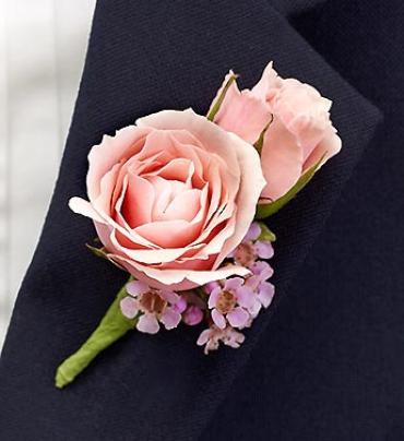 Pink Ring Bearer Boutonni&egrave;re
